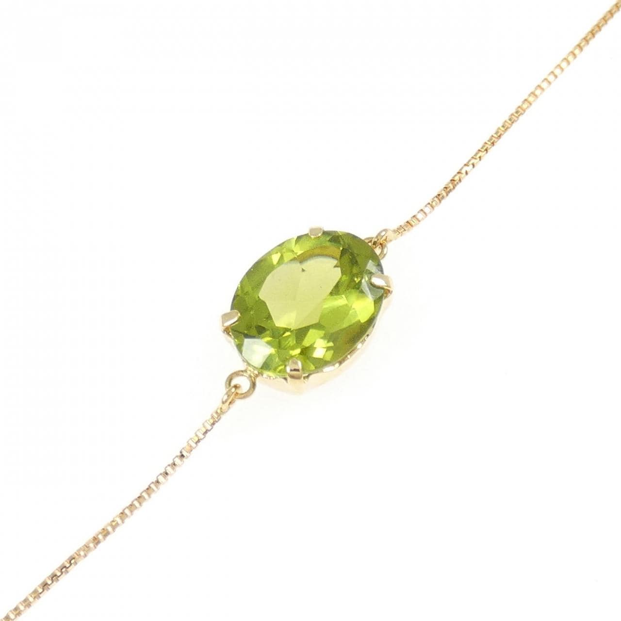 K18YG ペリドット ブレスレット 1.50CT