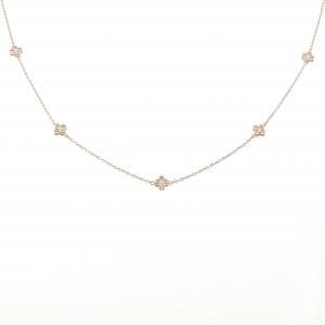 K18PG フラワー ダイヤモンド ネックレス 0.89CT