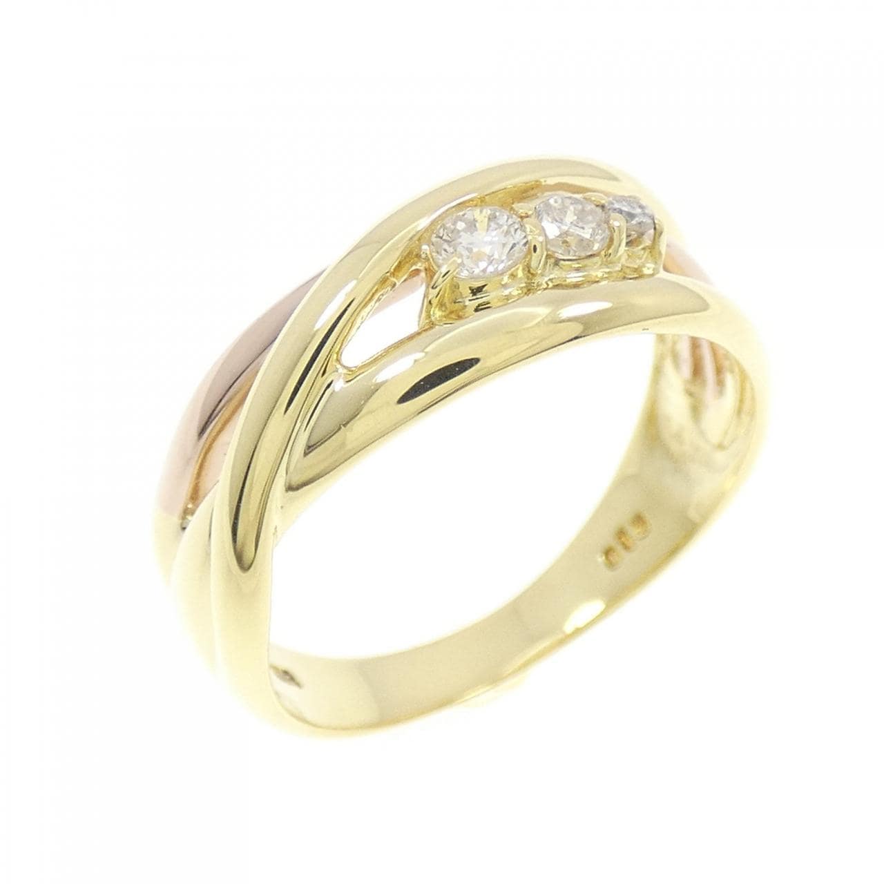 K18YG/K18PG ダイヤモンド リング 0.13CT
