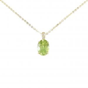 K18YG/585YG ペリドット ネックレス 1.00CT