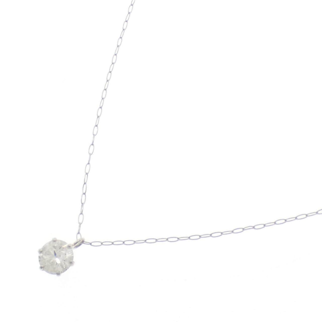 PT900/PT850 ソリティア ダイヤモンド ネックレス 0.37CT