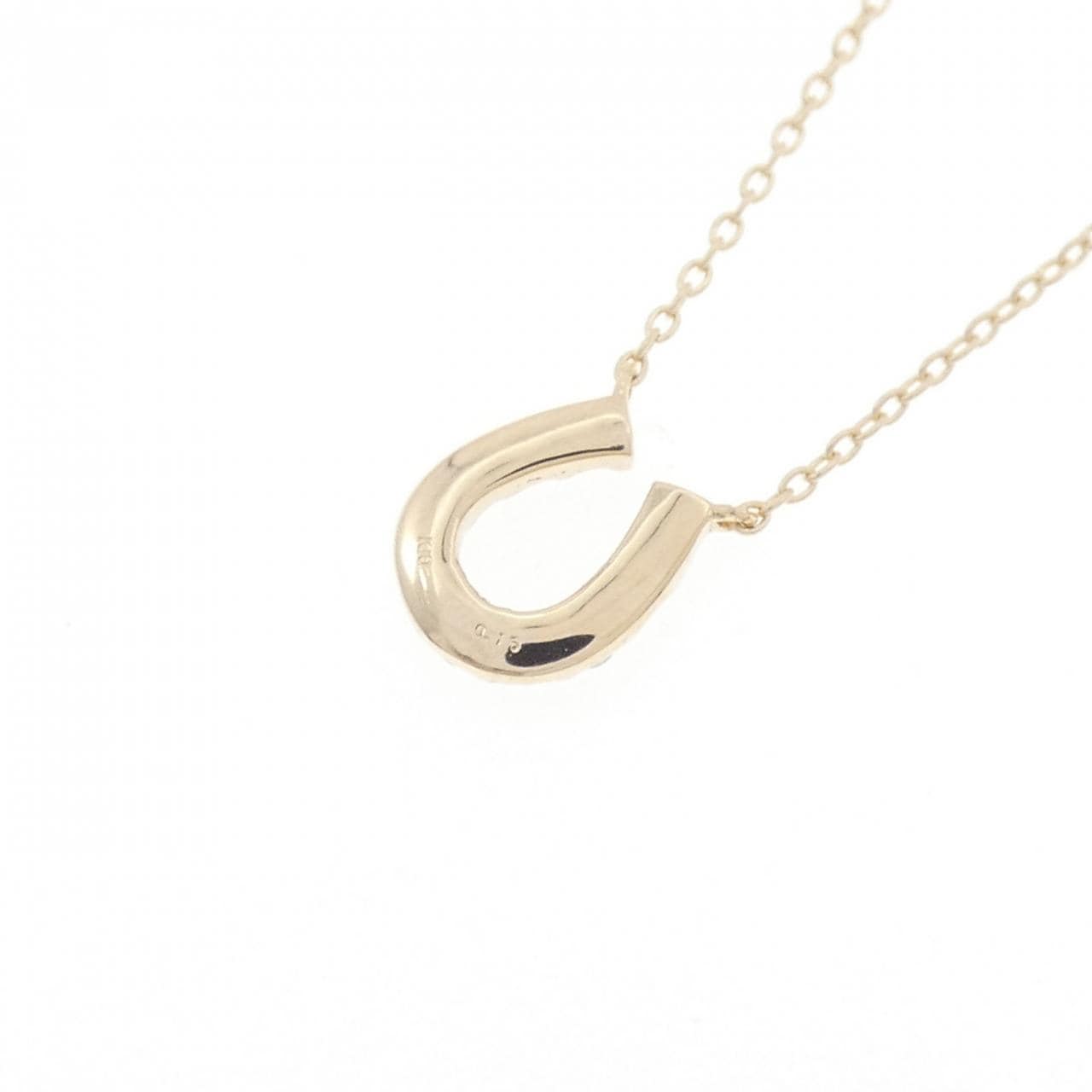 【リメイク】K10YG ホースシュー ダイヤモンド ネックレス 0.15CT