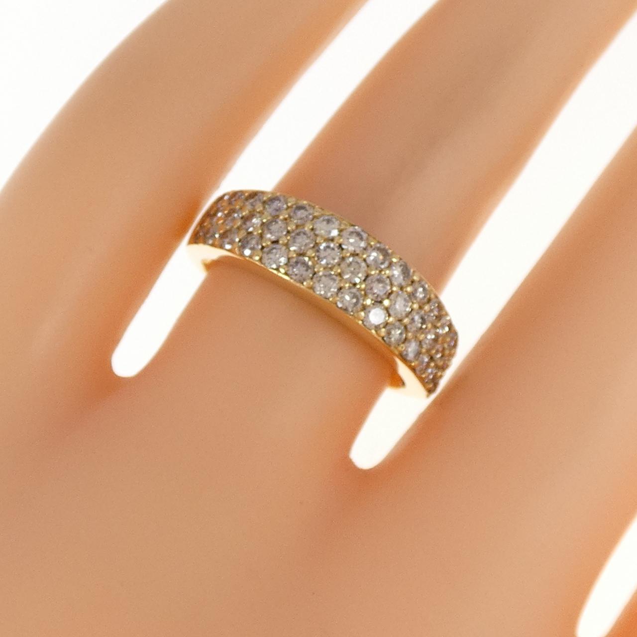K18YG パヴェ ダイヤモンド リング 0.90CT