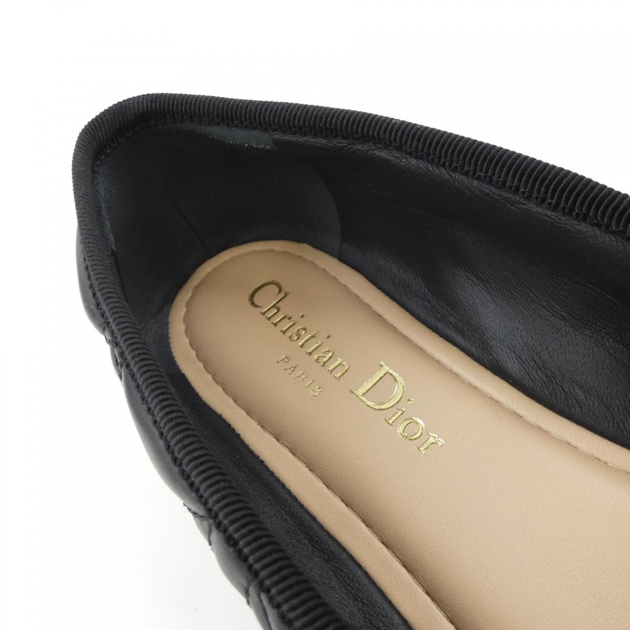 クリスチャンディオール CHRISTIAN DIOR CANNAGE QUILTED DIOR BALLET フラットシューズ