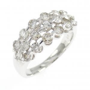 K18WG ダイヤモンド リング 1.00CT