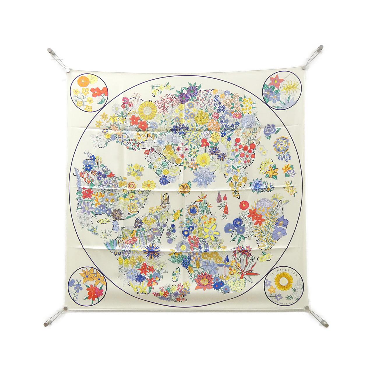 エルメス PLANIFLEURS カレ スカーフ