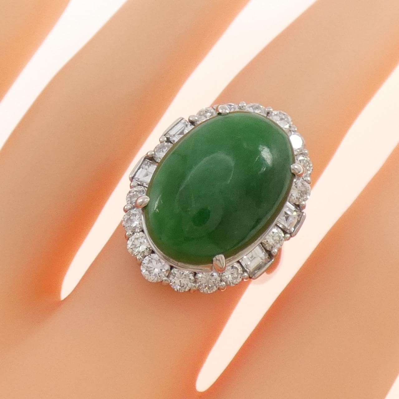 PT900 ヒスイ リング 10.750CT