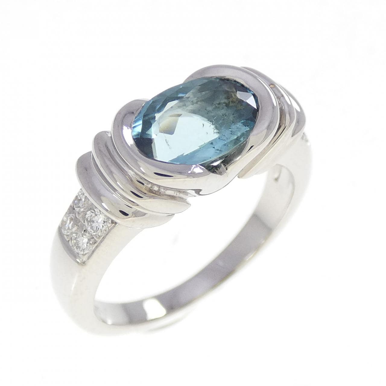 K18WG トルマリン リング