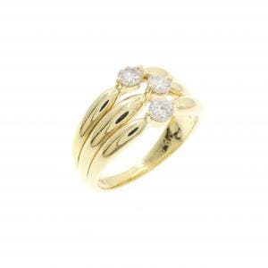 K18YG ダイヤモンド ピンキー リング 0.22CT