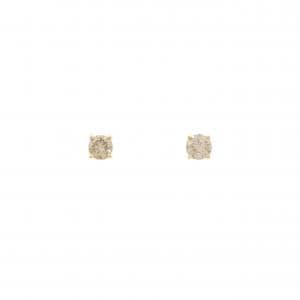K18YG ソリティア ダイヤモンド ピアス 0.40CT
