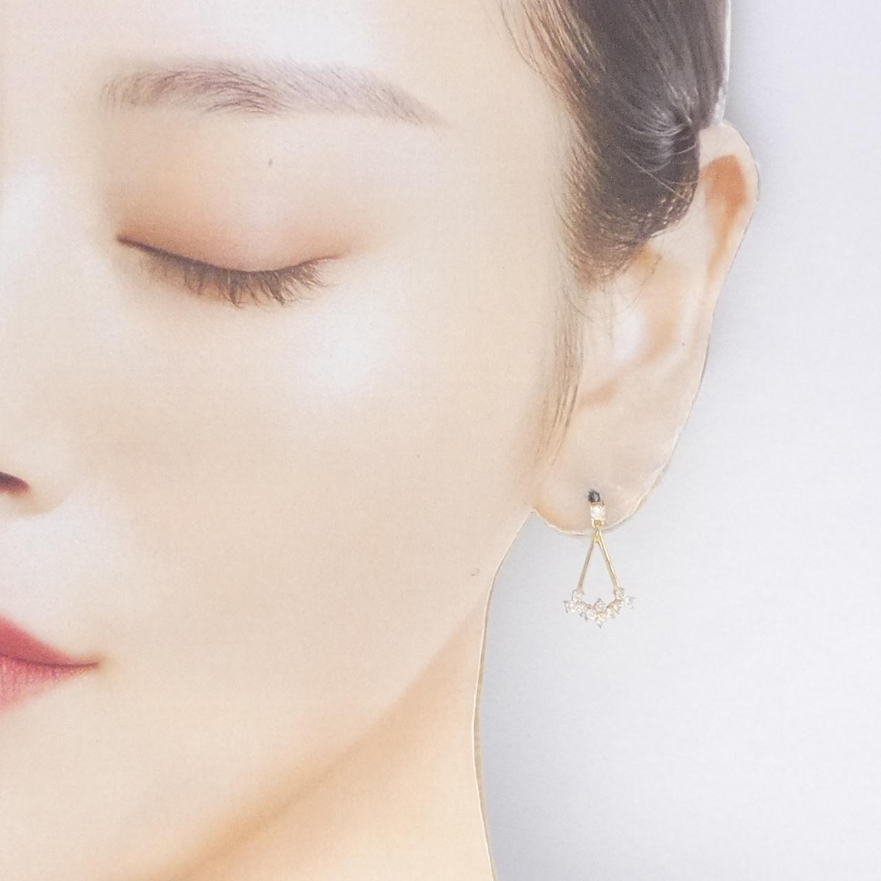 K18YG钻石耳环0.50CT