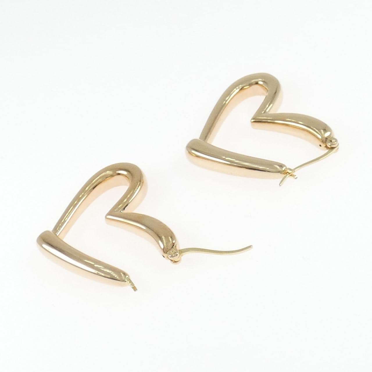 K18PG ハート ピアス