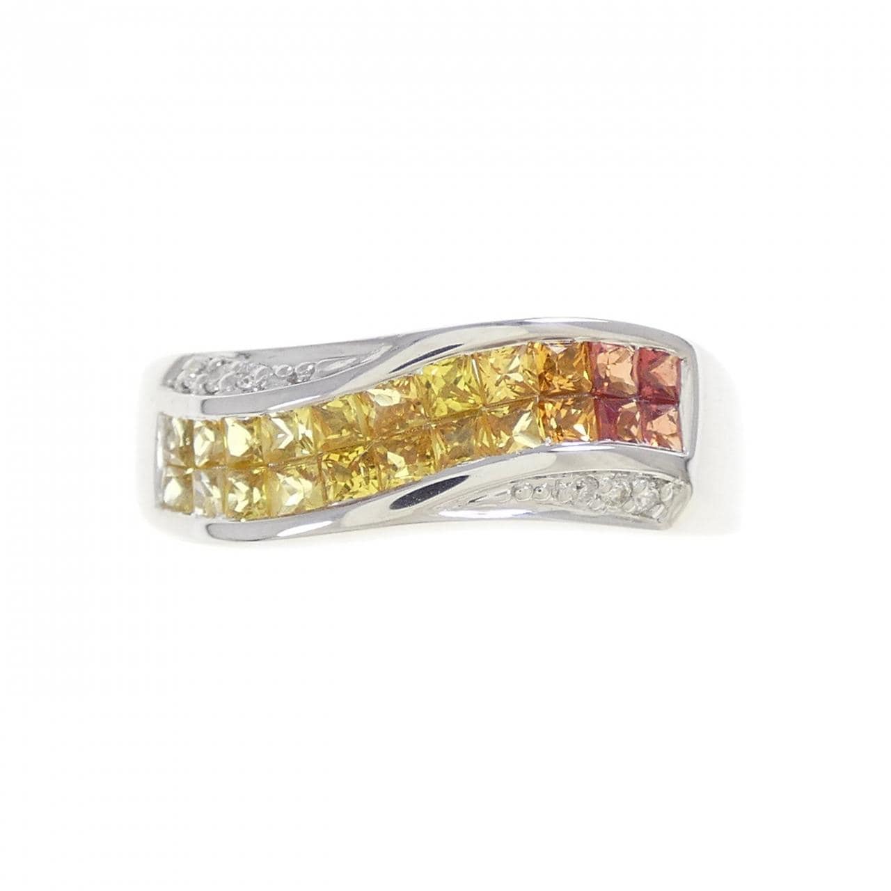 K18WG サファイヤ リング 0.70CT