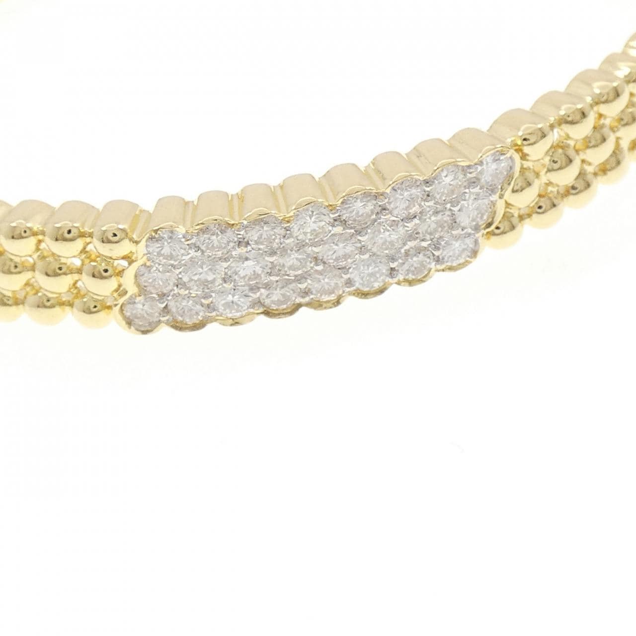 750YG/750WG パヴェ ダイヤモンド バングル 1.00CT