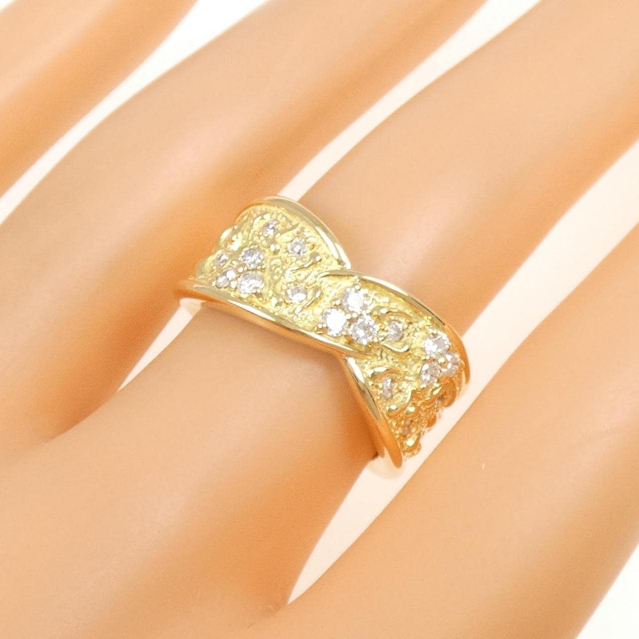 K18YG ダイヤモンド リング 0.35CT