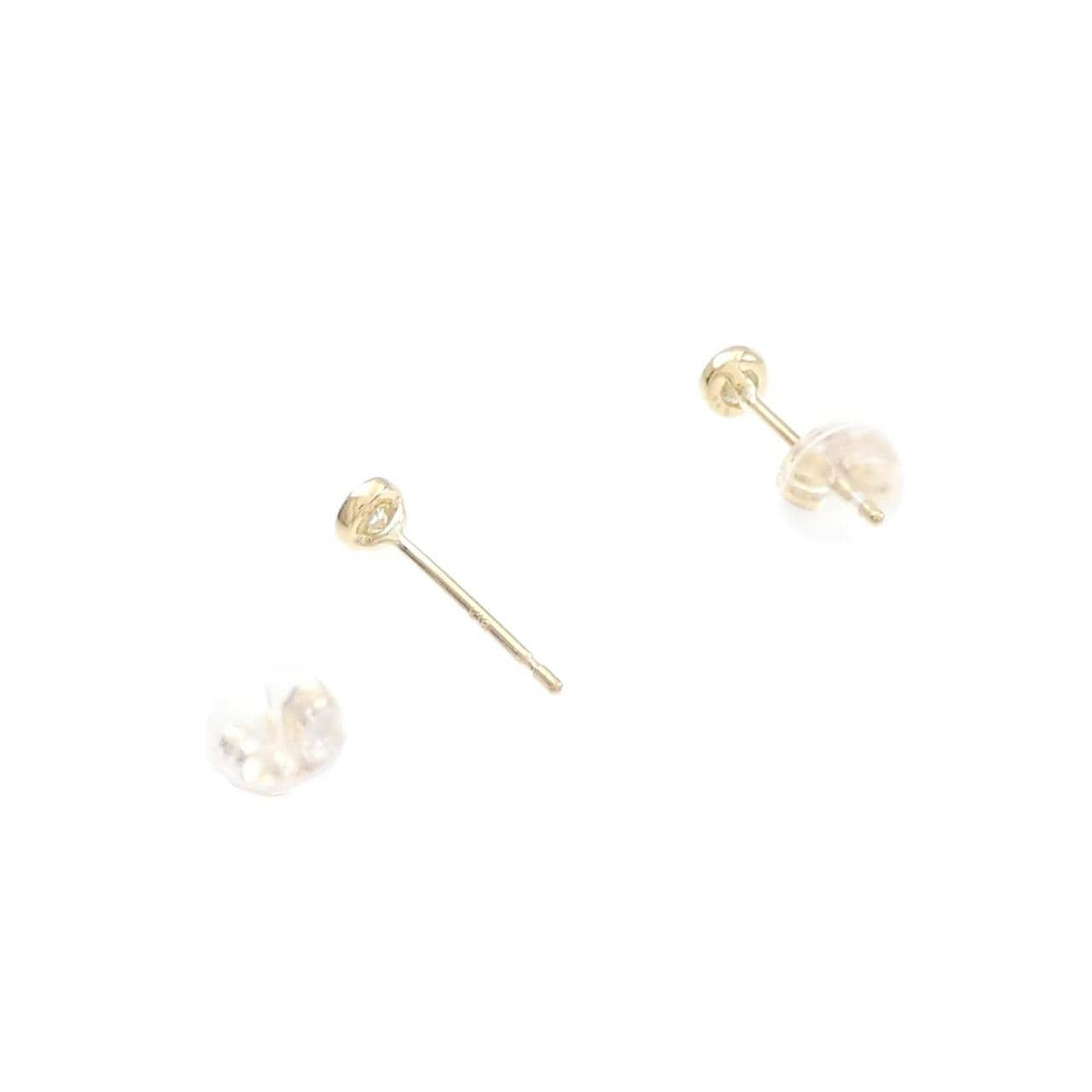 [Remake] K18YG solitaire Diamond earrings 0.10CT