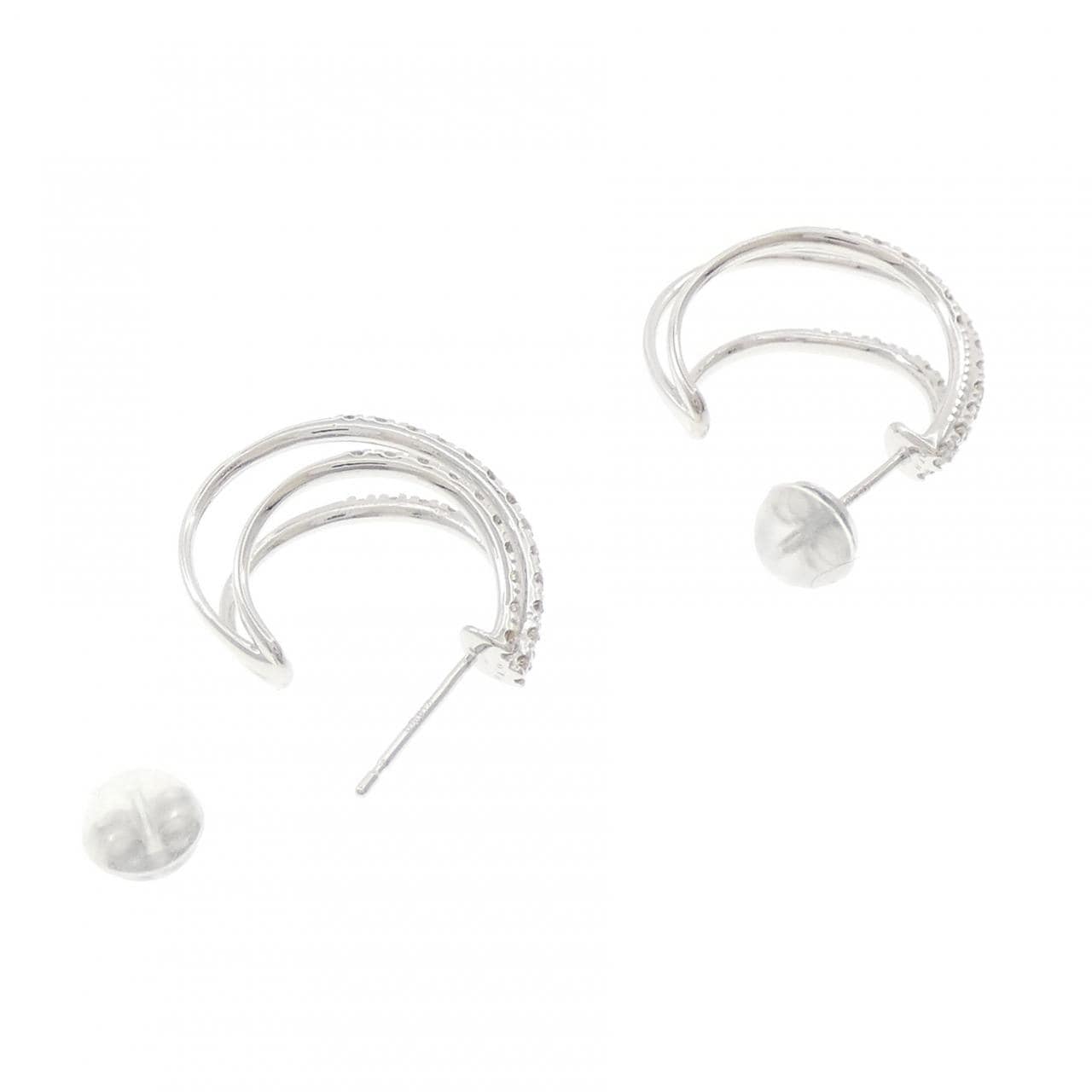 K18WG ダイヤモンド ピアス 0.36CT