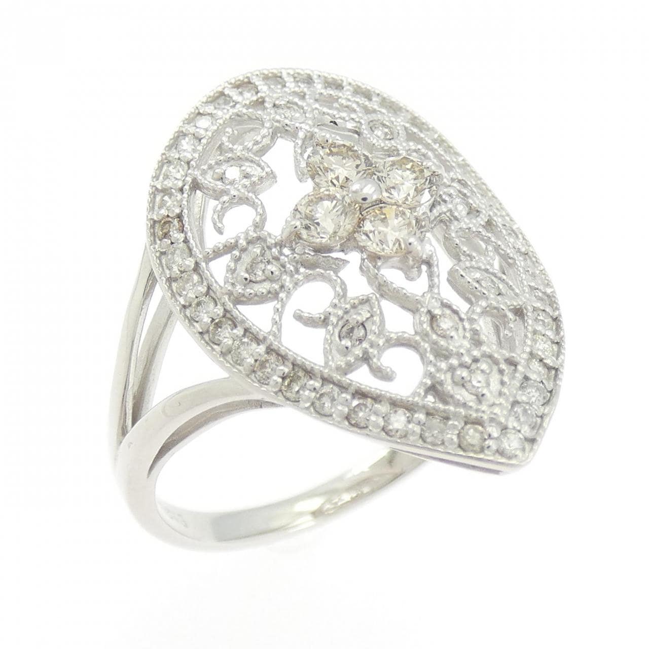 K18WG ダイヤモンド リング 0.50CT