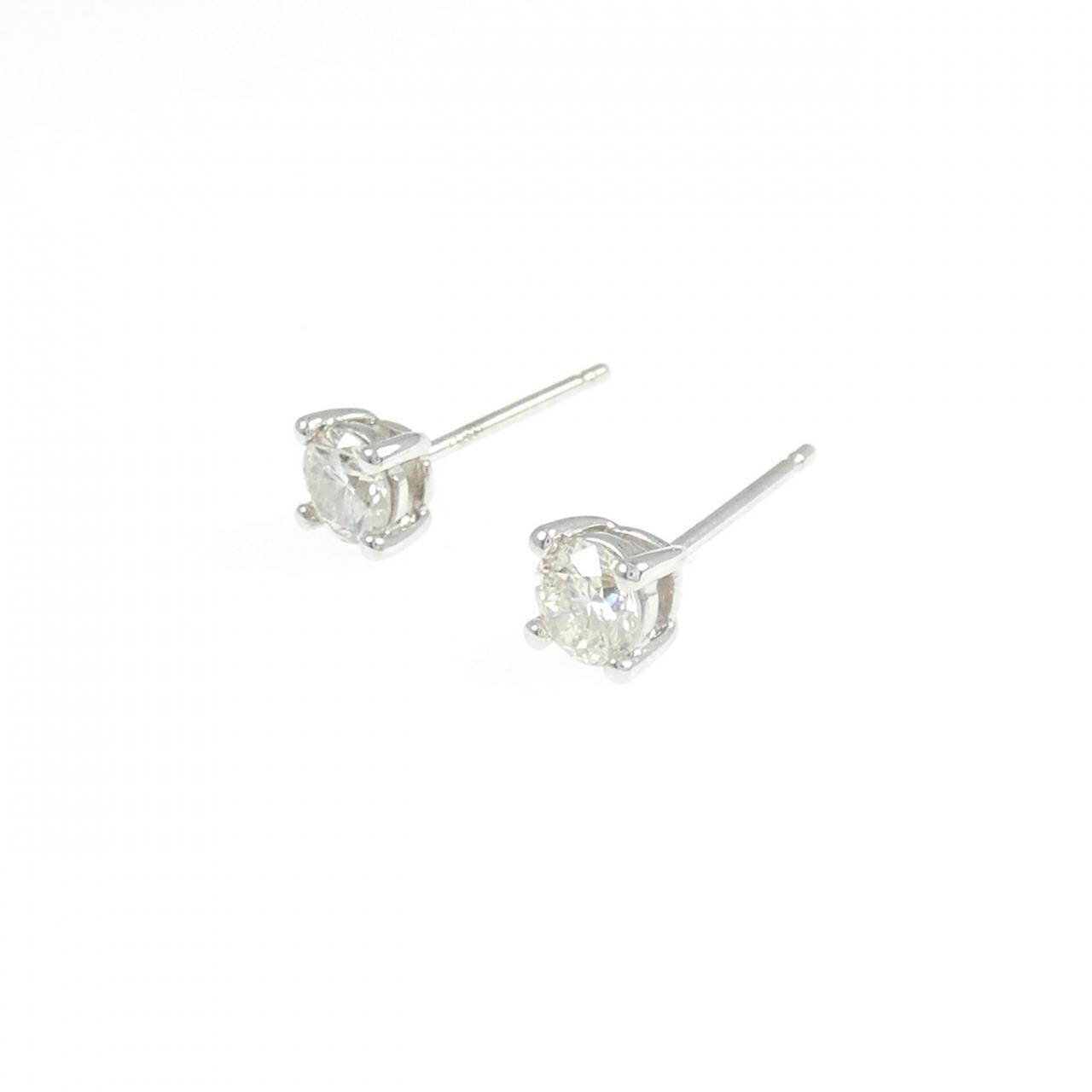 PT900 ソリティア ダイヤモンド ピアス 0.46CT