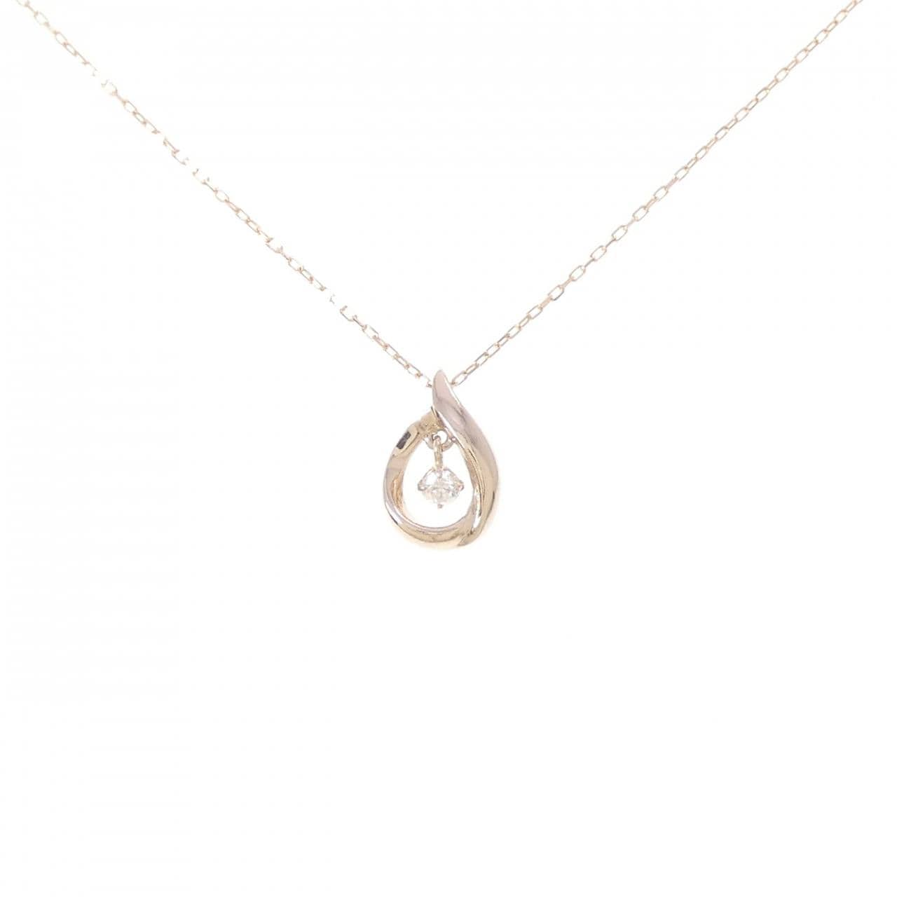 K10PG ダイヤモンド ネックレス 0.03CT