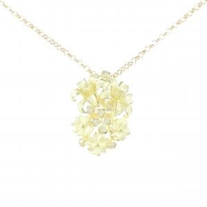 K18YG flower Diamond necklace 0.10CT