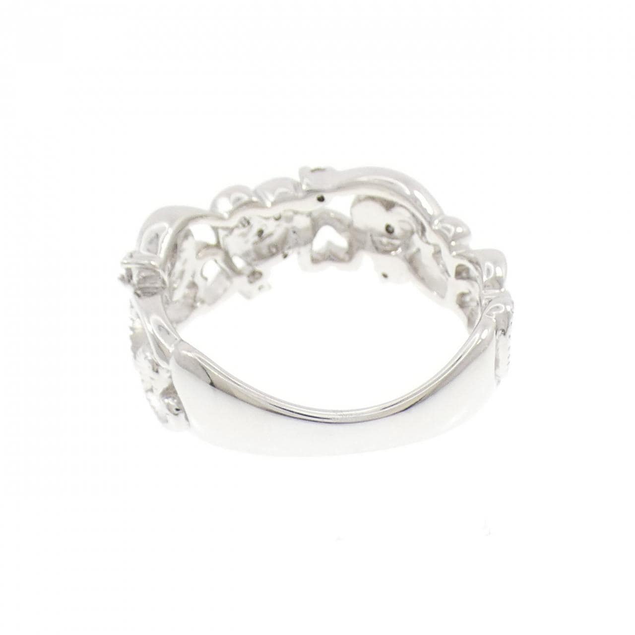 K18WG ハート ダイヤモンド リング 0.08CT