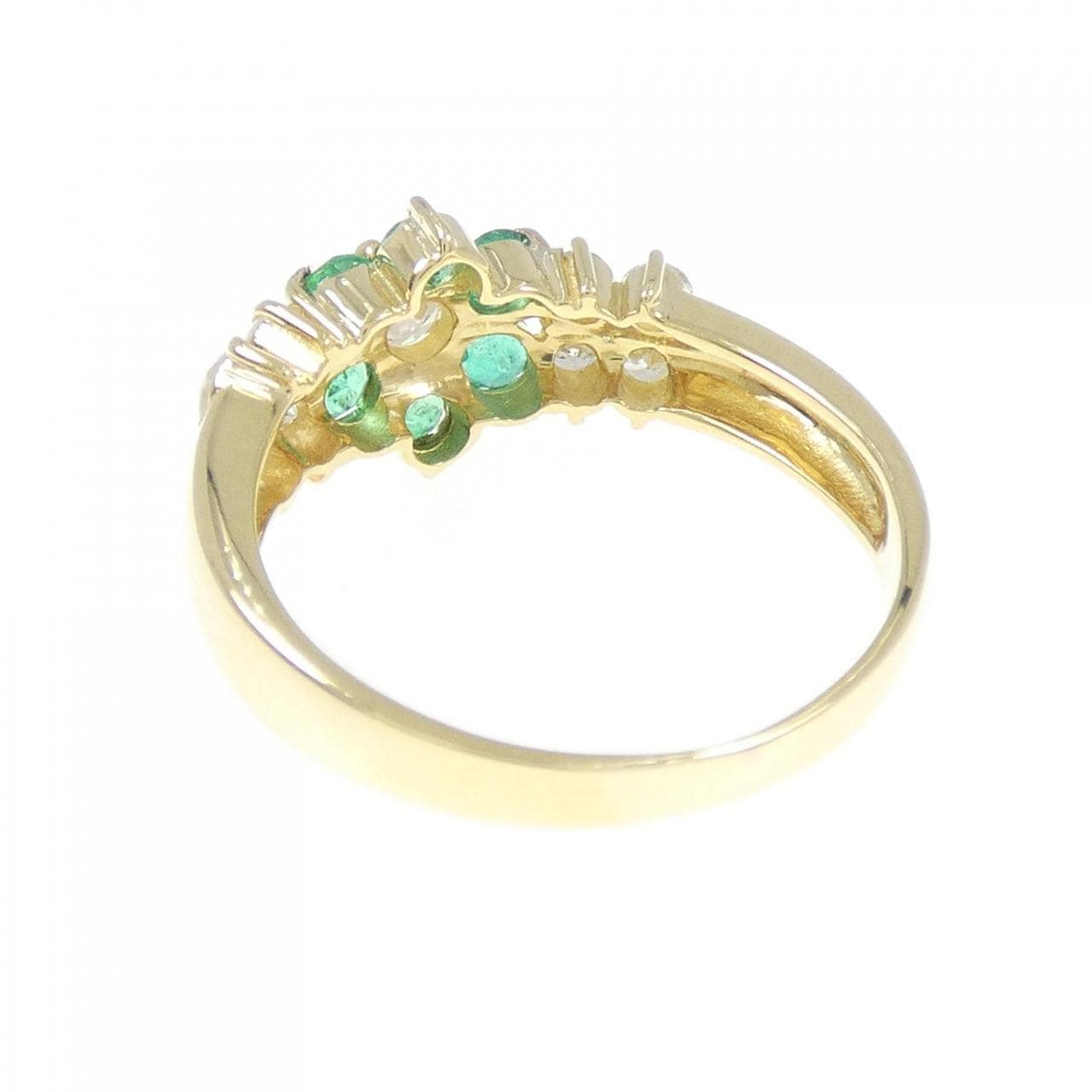 K18YG エメラルド リング 0.36CT
