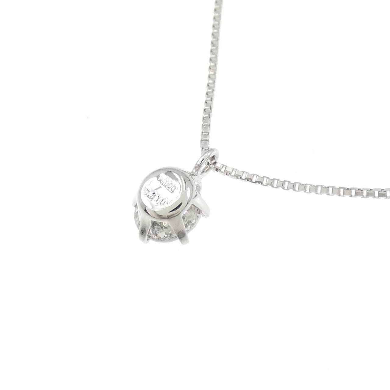 PT900/PT850 ソリティア ダイヤモンド ネックレス 0.319CT