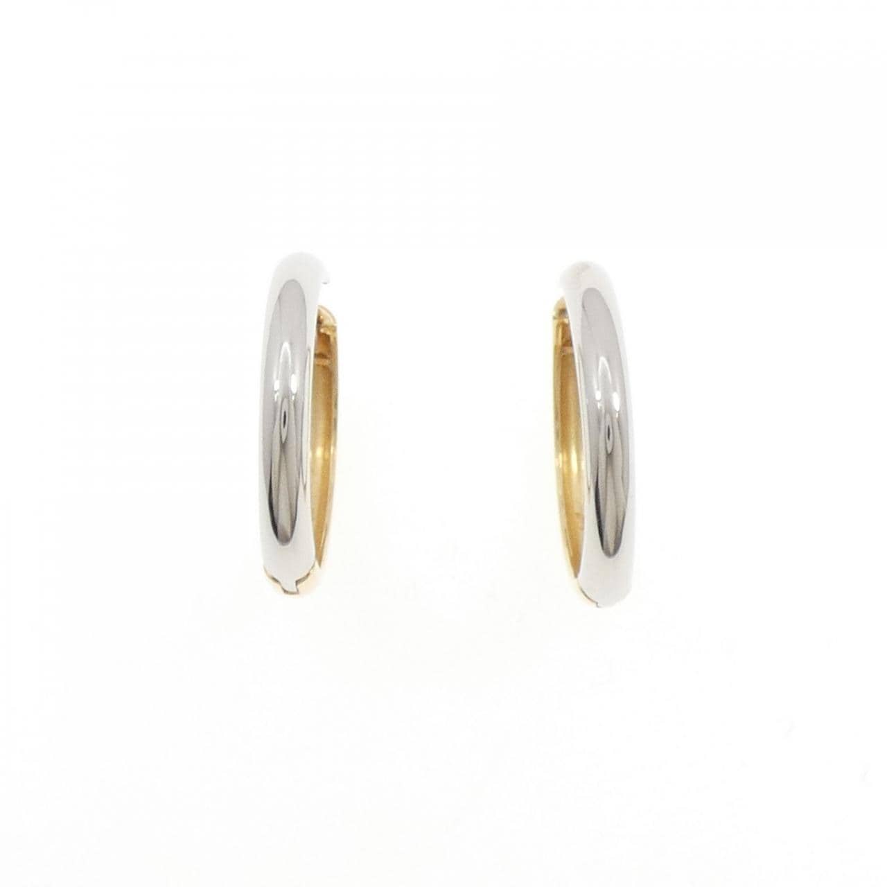 K18YG/PT900 フープ ピアス