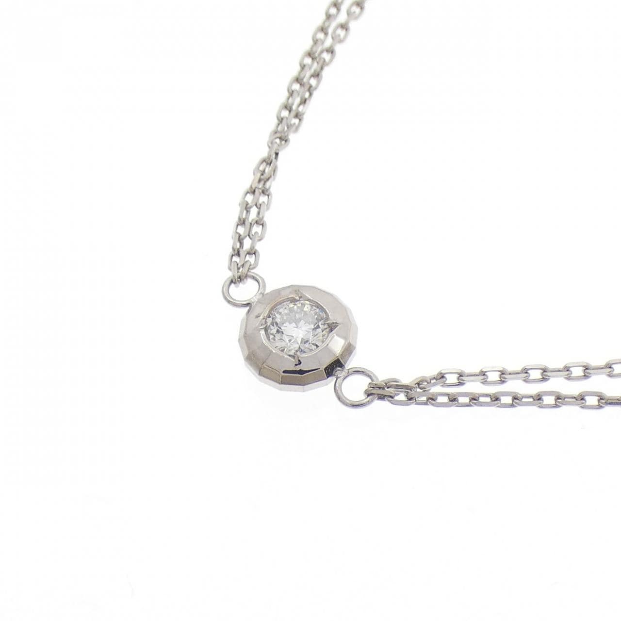 K18WG ダイヤモンド ネックレス 0.50CT