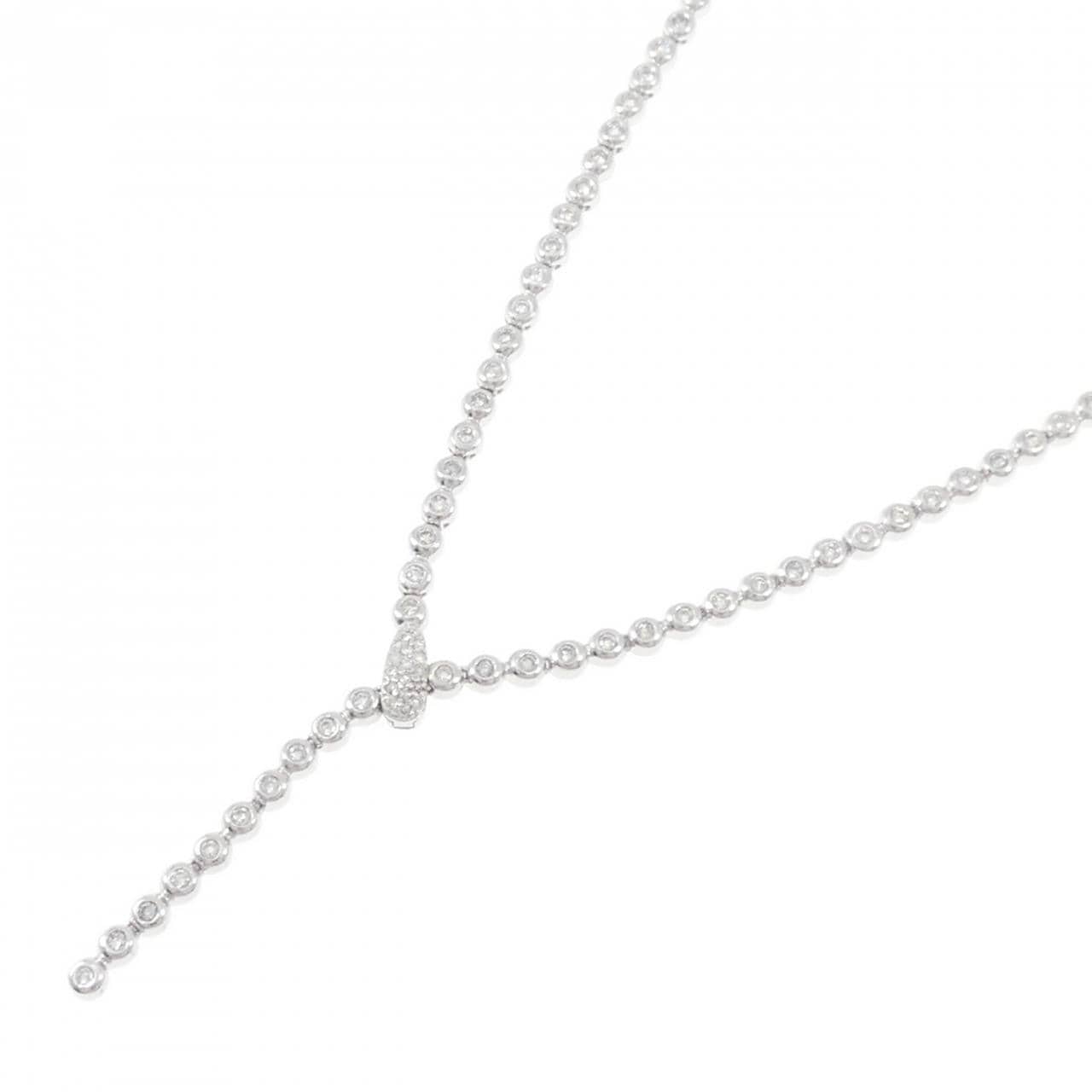 K18WG ダイヤモンド ネックレス 3.00CT