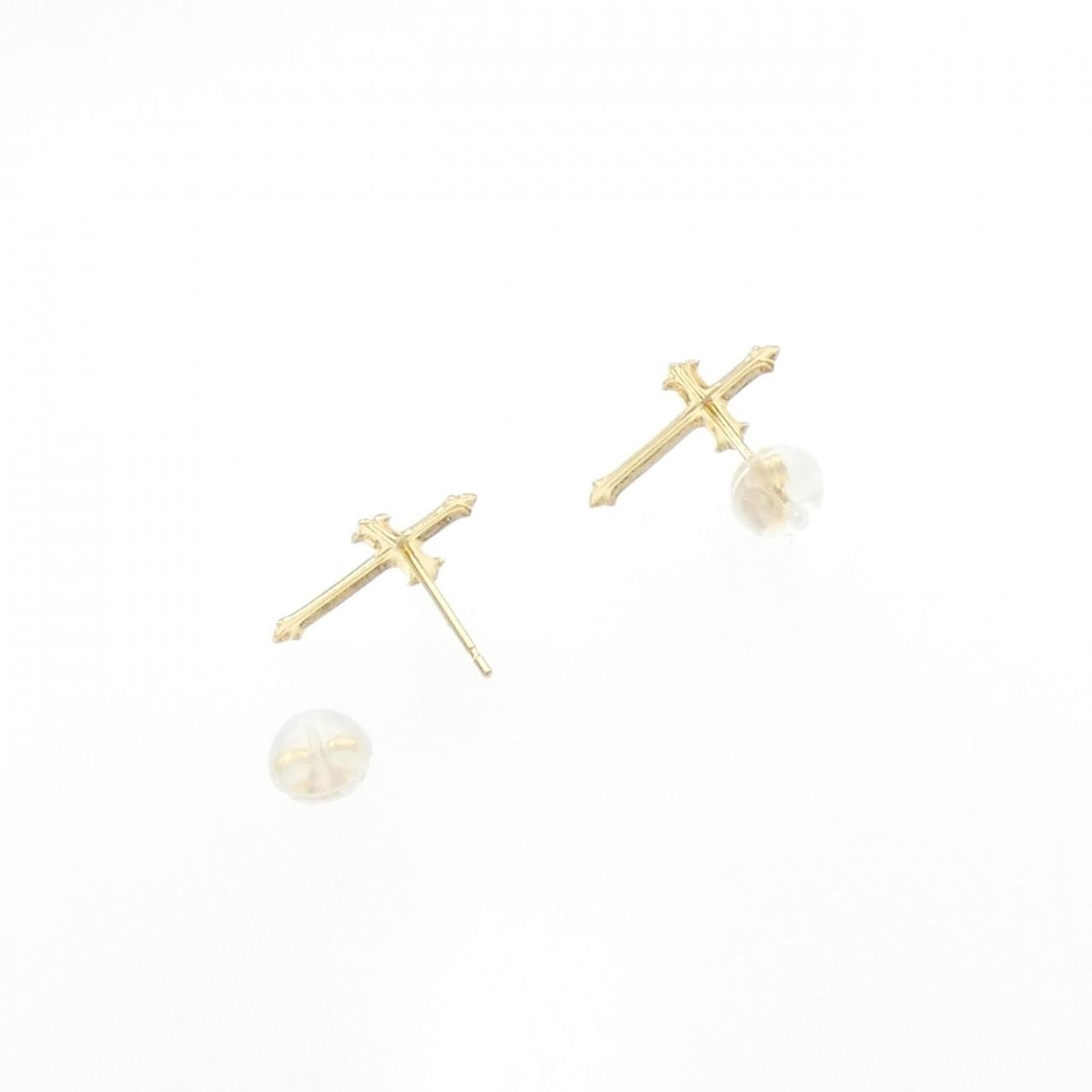 【新品】K18YG クロス ピアス