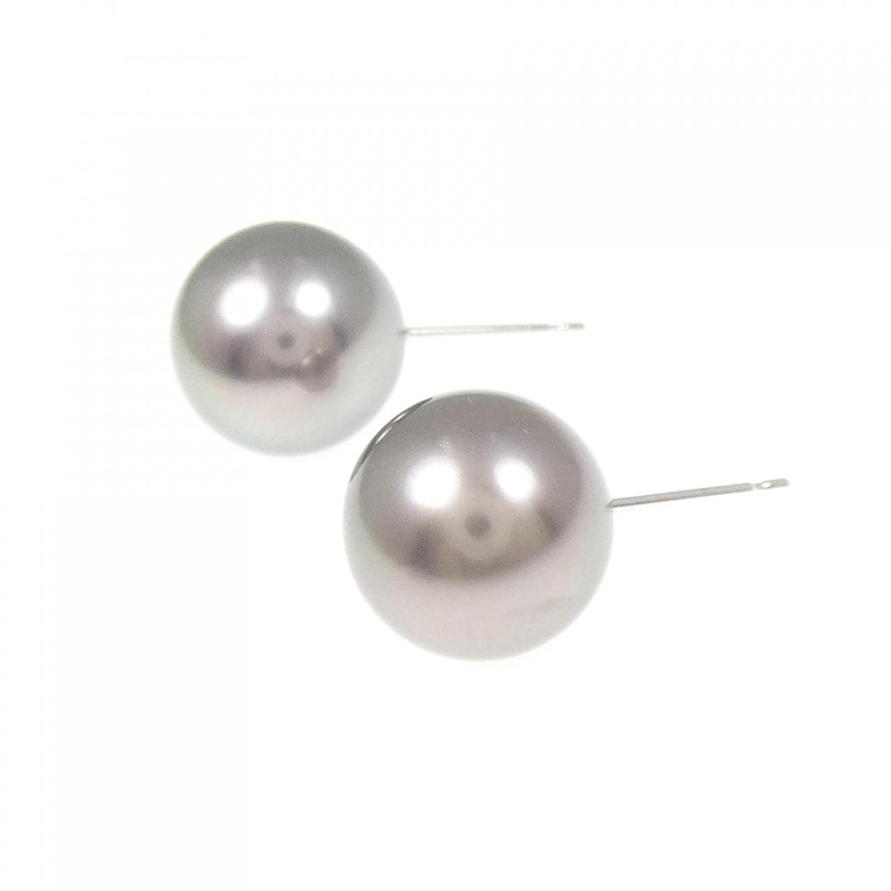 K14WG黒蝶珍珠耳環 10.1mm