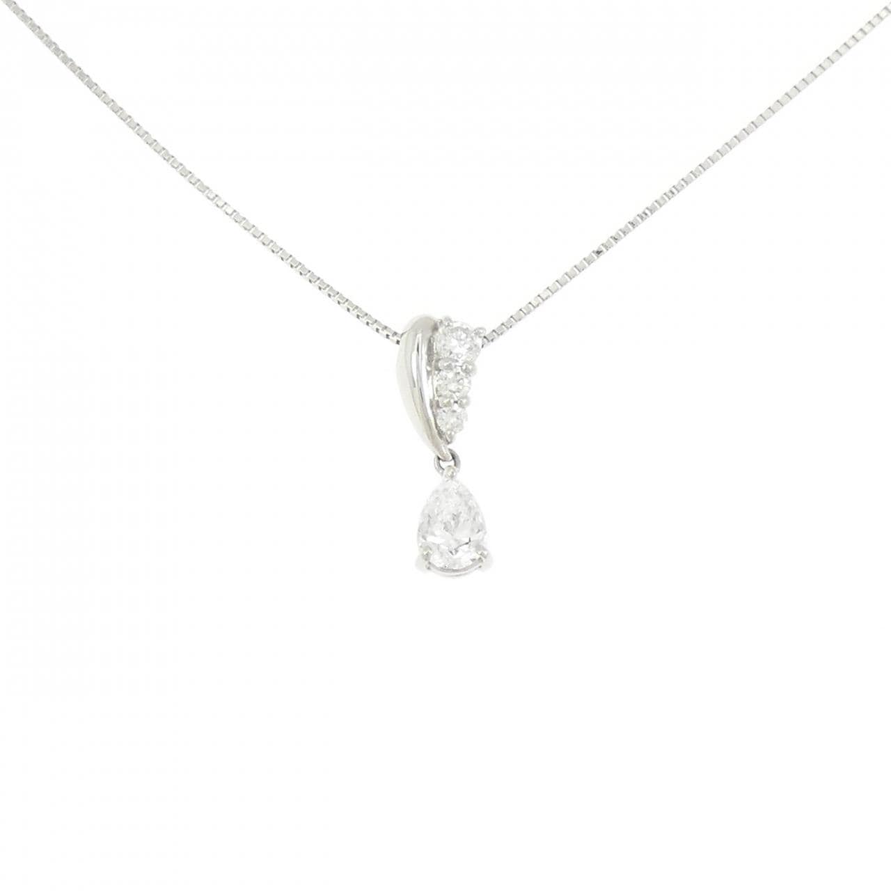 PT900/PT850 ダイヤモンド ネックレス 0.509CT D SI1 ペアシェイプ