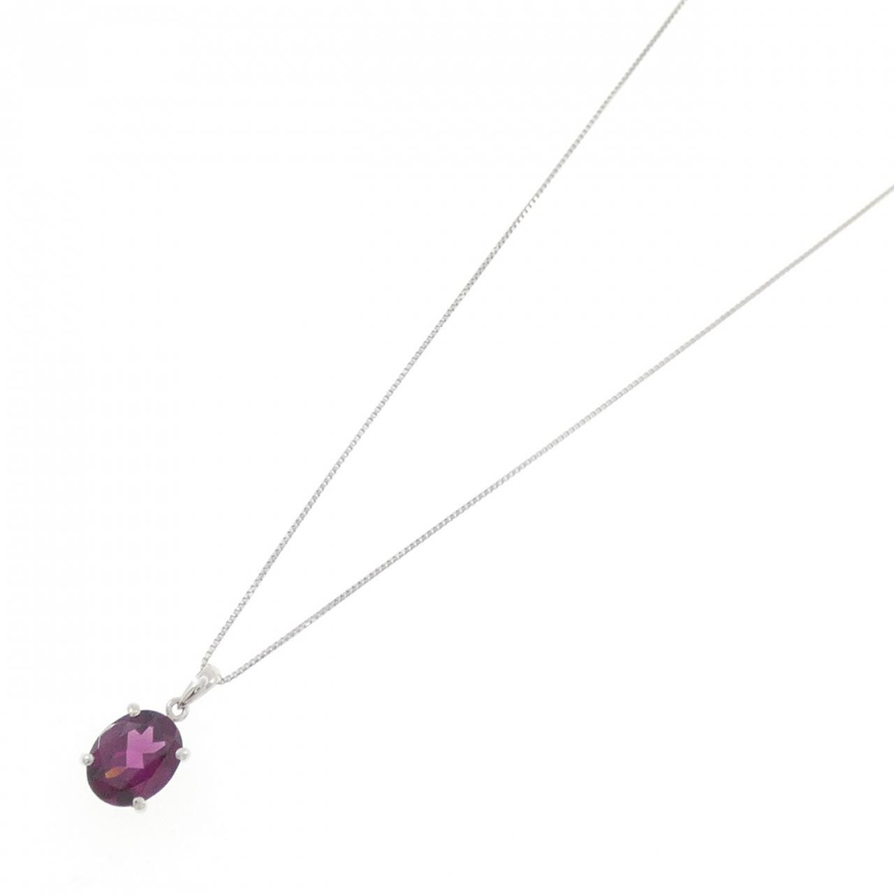 PT900/PT850 ガーネット ネックレス 1.69CT