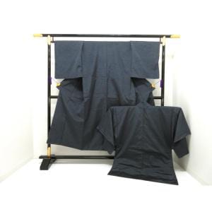 【未使用品】男物　紬織　きもの・羽織　２点セット