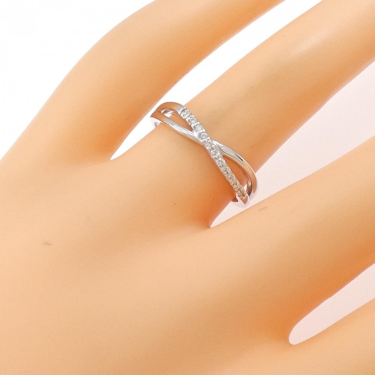 K10WG ダイヤモンド リング 0.10CT