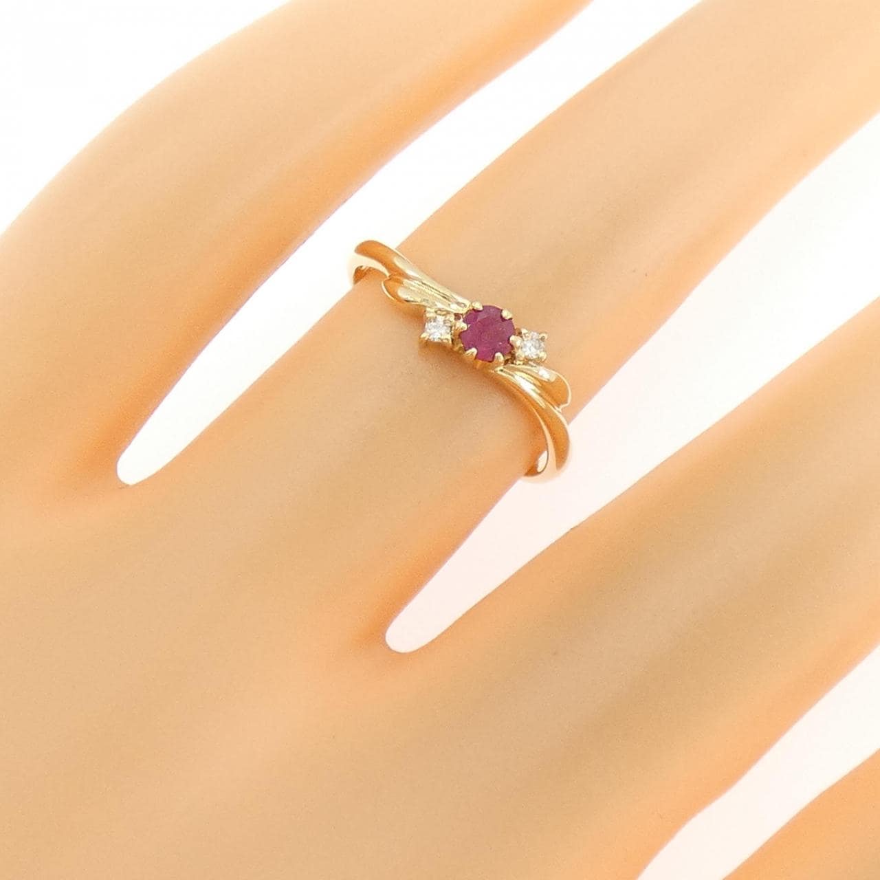 K18YG ルビー リング