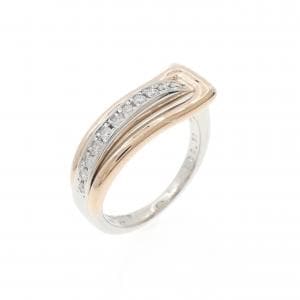 PT900/K18PG ダイヤモンド ピンキーリング 0.11CT