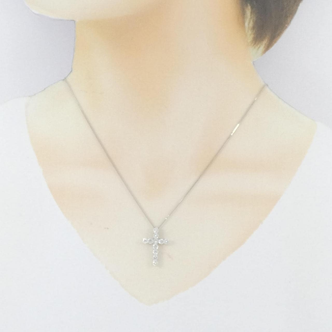 PT900/PT850 クロス ダイヤモンド ネックレス 1.00CT