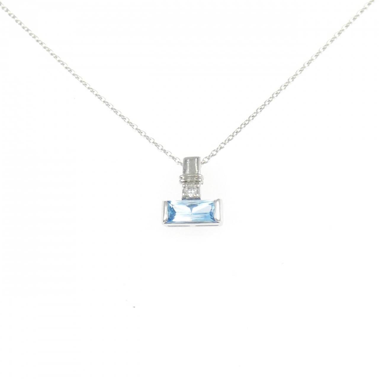 K18WG ブルートパーズ ネックレス 0.63CT