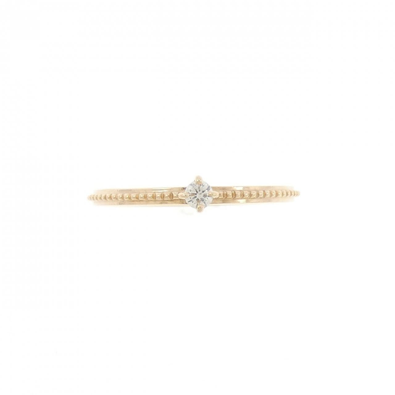 アガット ダイヤモンド ピンキー リング 0.03CT