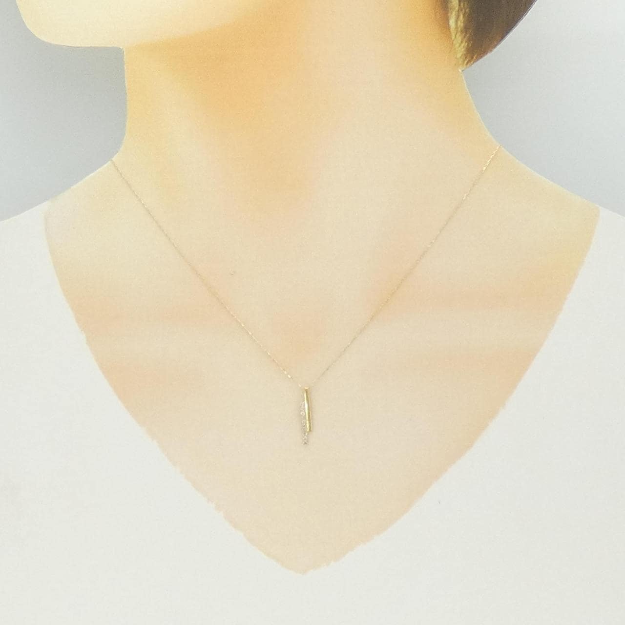 K18YG ダイヤモンド ネックレス 0.10CT