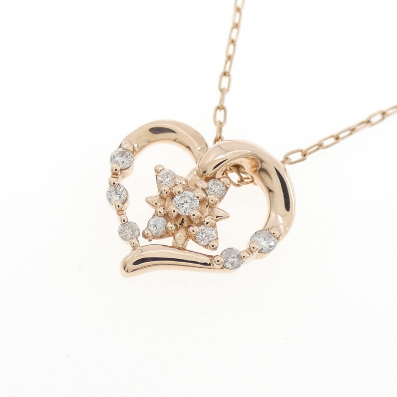 4゜C ハート ダイヤモンド ネックレス