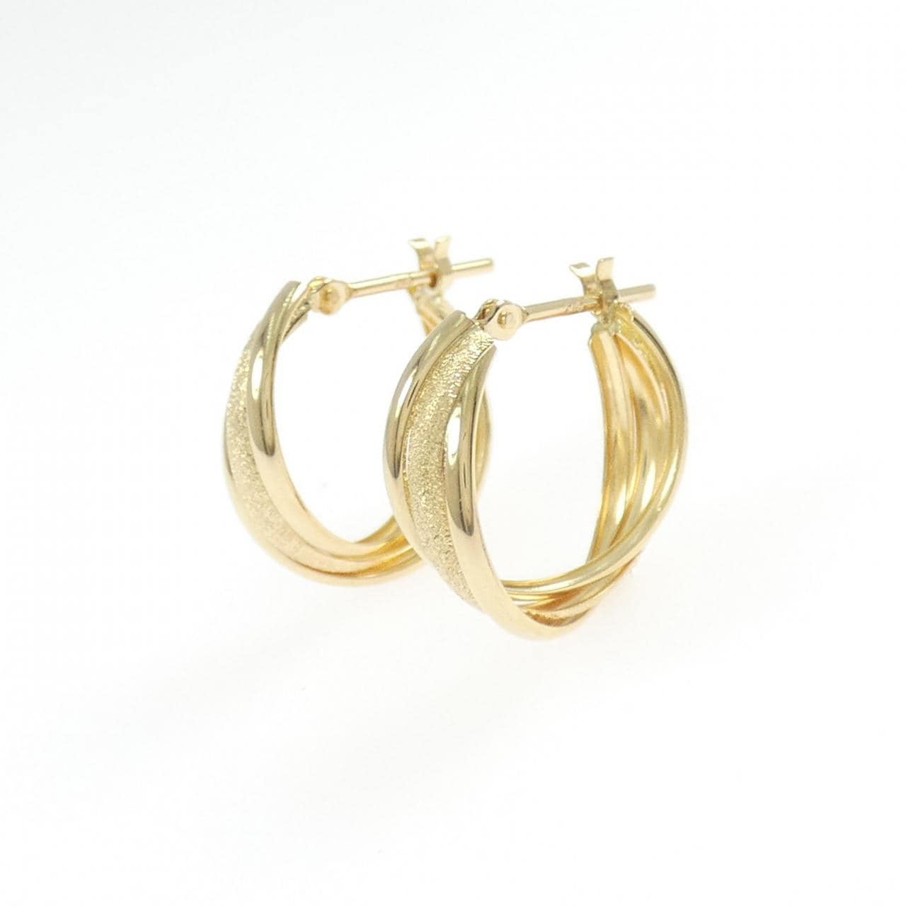 K18YG フープ ピアス