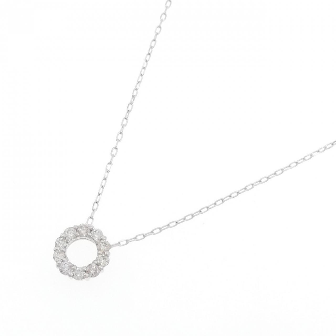 K18WG ダイヤモンド ネックレス 0.30CT