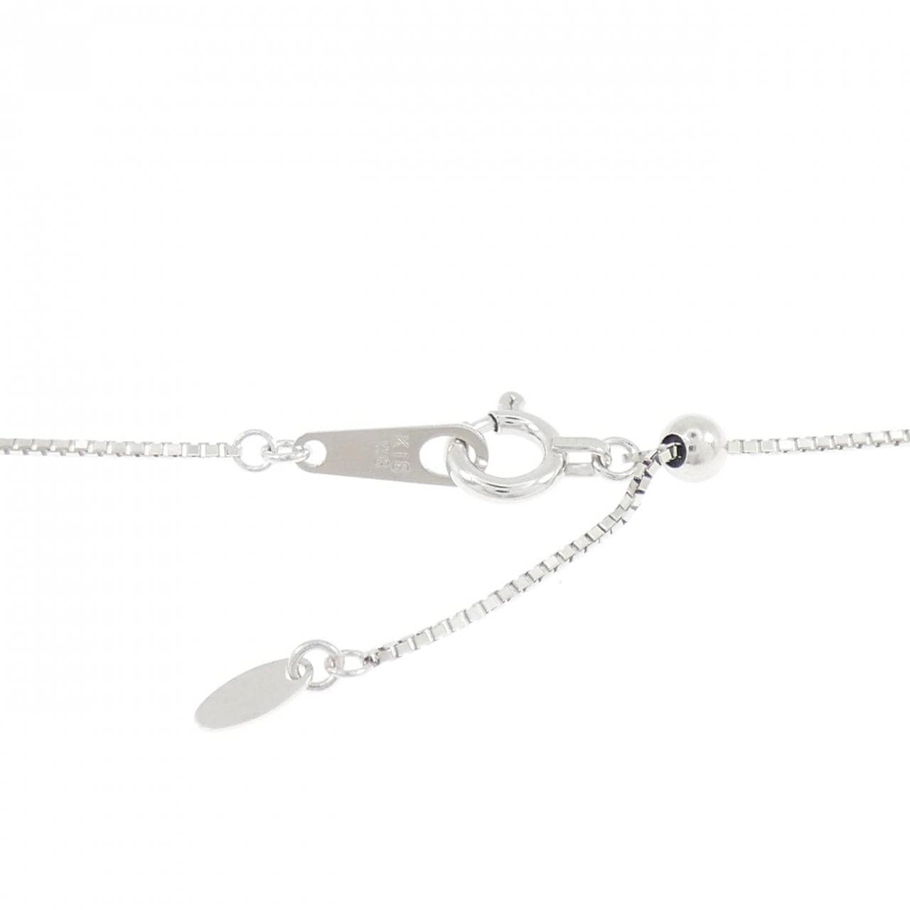 K18WG フラワー ダイヤモンド ネックレス 1.00CT
