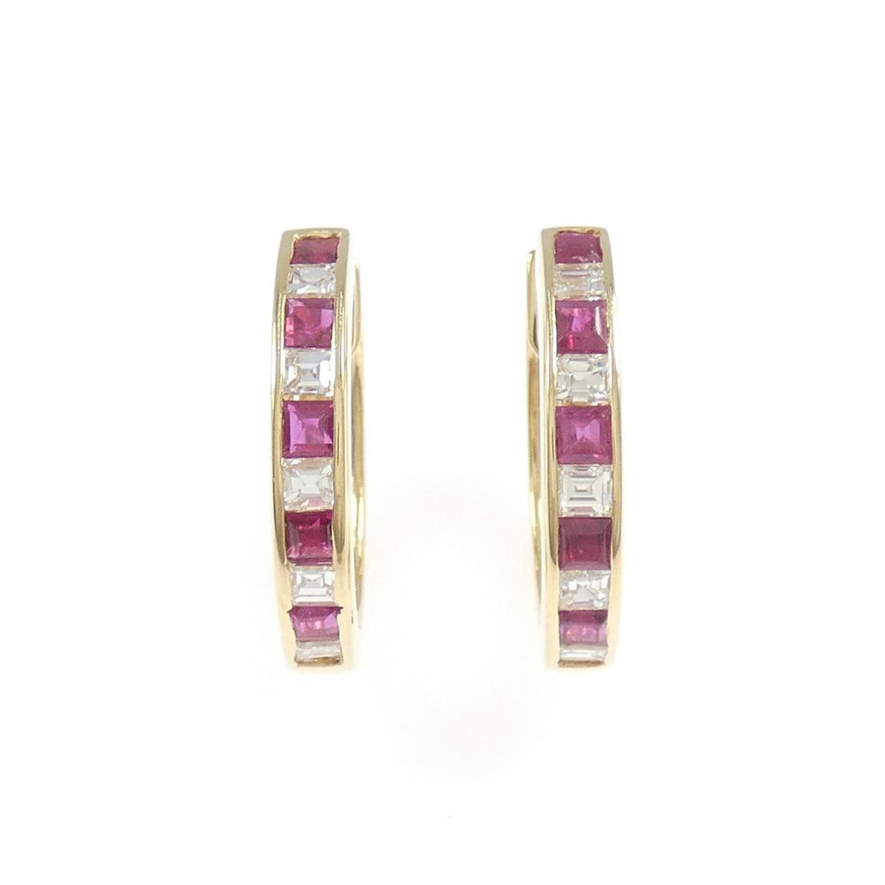 K18YG ルビー ピアス 1.18CT