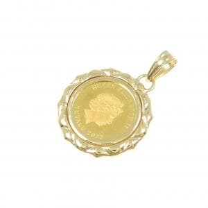 K18YG(枠) コイン ペンダント