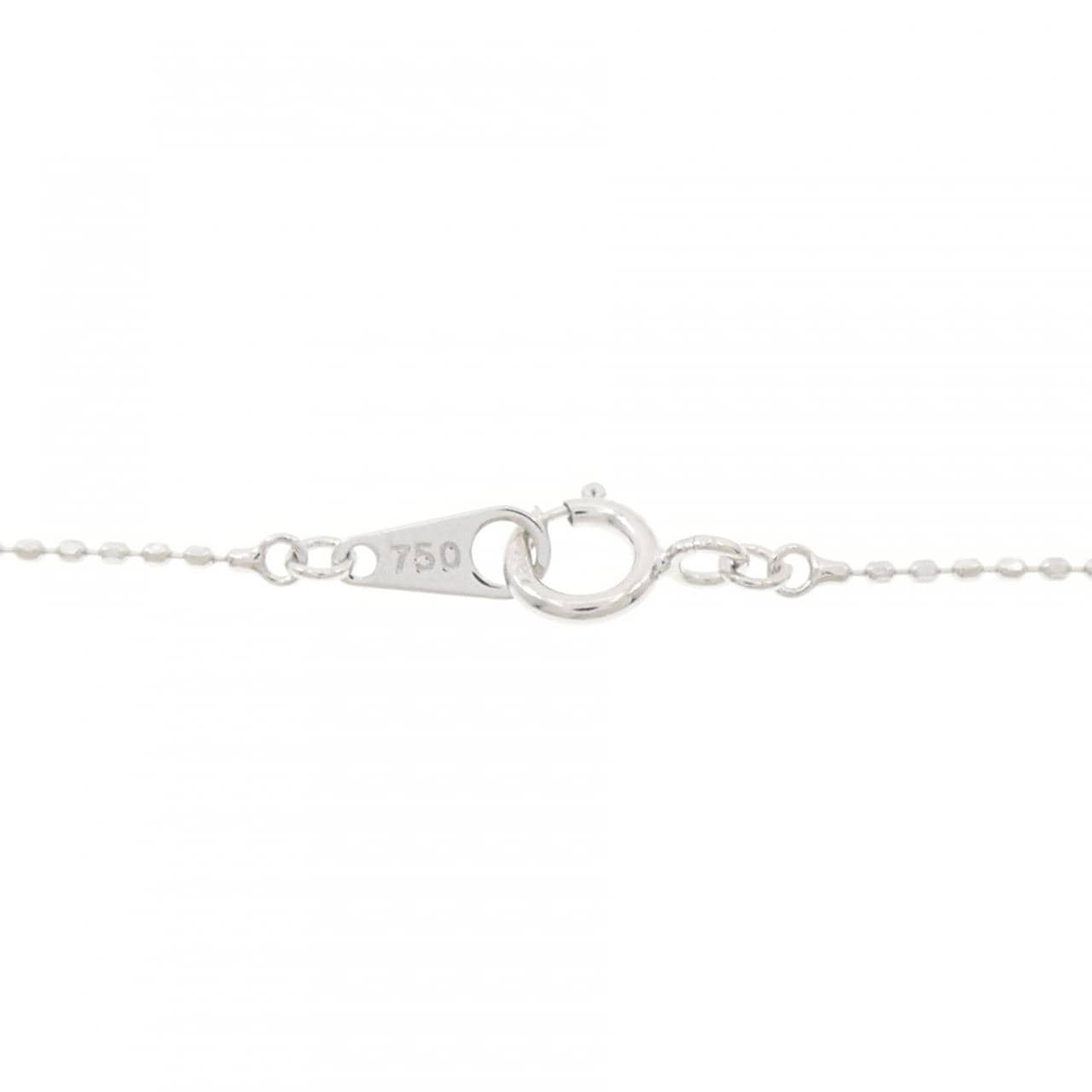 K18WG/750WG ダイヤモンド ネックレス 0.20CT